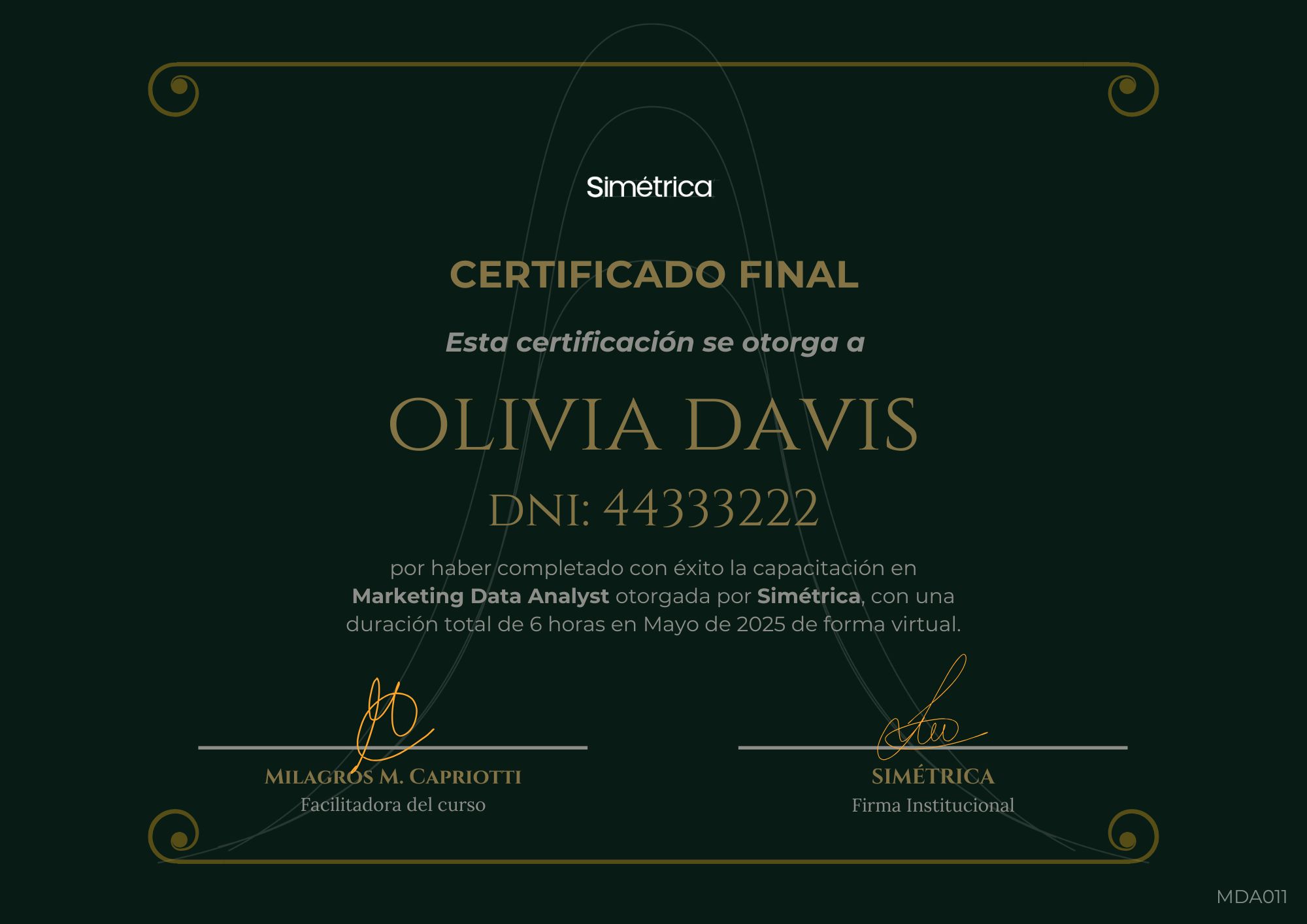 Certificado Ejemplo